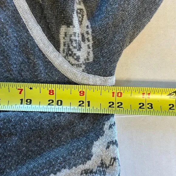 Neiman Marcus Gray Lace Waterfall Open Front Duster Sweater Cardigan Sz XL - Picture 11 of 13